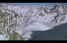 Antoine Montant Speedriding a cable car in Chamonix