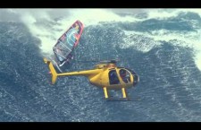 Jason Polokow windsurfing Jaws in Hawaii