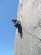 Blank granite aid climbing