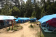 Base camp in the Cusuco National Park: the tents are under canopy and on pallets – it’s rainy in a cloud-forest