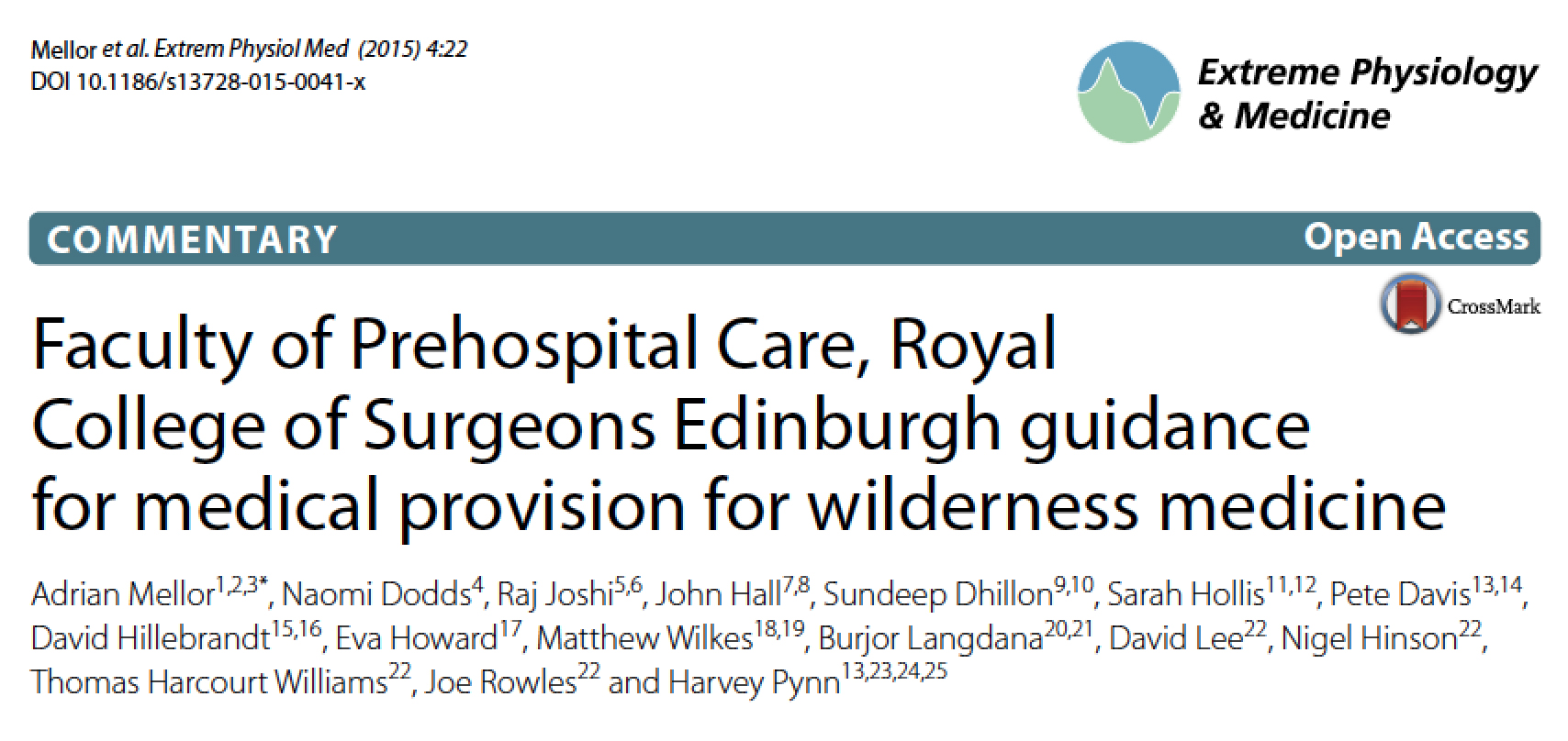 Guidance for Medicine Provision in the Wilderness (FPHC)
