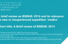 BS 8848 for Expedition Medics