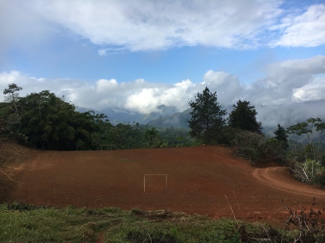 Empty football pitch / helipad
