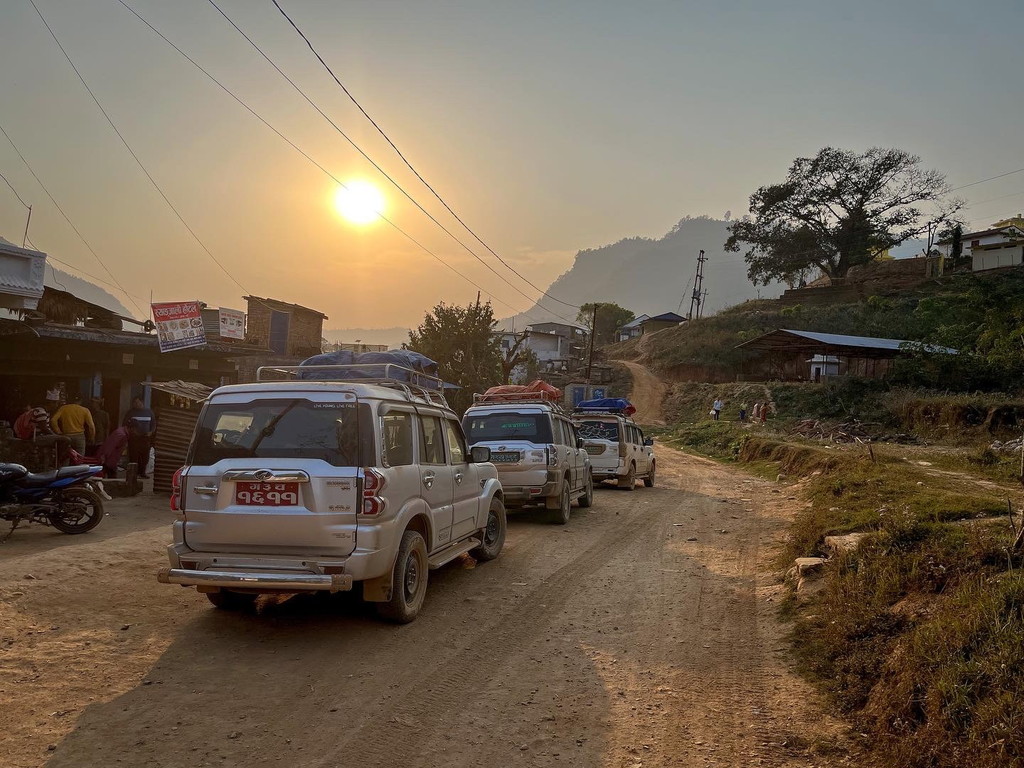 The sun sets on a successful day in Nepal